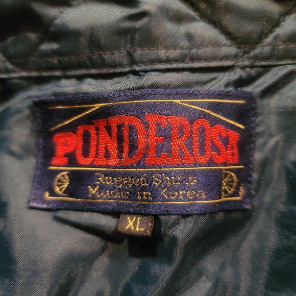 Ponderosa 85% Wool Men Button Up Shirt Size XL 23x29 - Picture 4 of 4